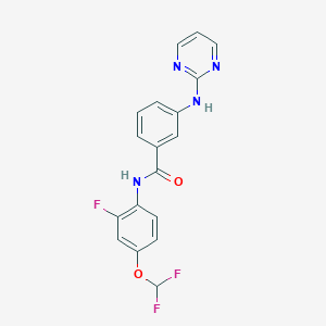 N-[4-(difluoromethoxy)-2-fluorophenyl]-3-(pyrimidin-2-ylamino)benzamide