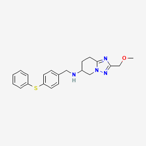 2-(methoxymethyl)-N-[(4-phenylsulfanylphenyl)methyl]-5,6,7,8-tetrahydro-[1,2,4]triazolo[1,5-a]pyridin-6-amine