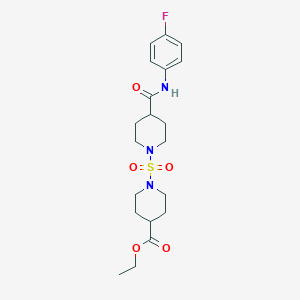 Ethyl 1-[4-[(4-fluorophenyl)carbamoyl]piperidin-1-yl]sulfonylpiperidine-4-carboxylate