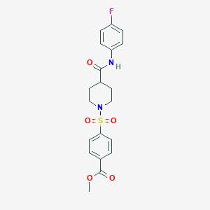 Methyl 4-[4-[(4-fluorophenyl)carbamoyl]piperidin-1-yl]sulfonylbenzoate