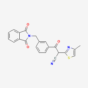 3-[3-[(1,3-Dioxoisoindol-2-yl)methyl]phenyl]-2-(4-methyl-1,3-thiazol-2-yl)-3-oxopropanenitrile