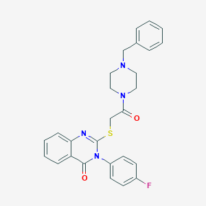 2-[2-(4-Benzylpiperazin-1-yl)-2-oxoethyl]sulfanyl-3-(4-fluorophenyl)quinazolin-4-one