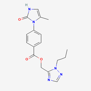 (2-propyl-1,2,4-triazol-3-yl)methyl 4-(4-methyl-2-oxo-1H-imidazol-3-yl)benzoate