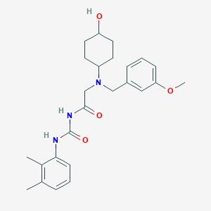 molecular formula C25H33N3O4 B7420555 N-[(2,3-dimethylphenyl)carbamoyl]-2-[(4-hydroxycyclohexyl)-[(3-methoxyphenyl)methyl]amino]acetamide 