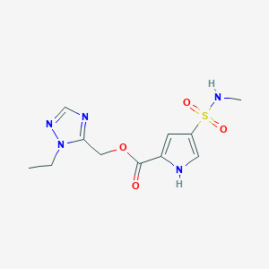 (2-ethyl-1,2,4-triazol-3-yl)methyl 4-(methylsulfamoyl)-1H-pyrrole-2-carboxylate