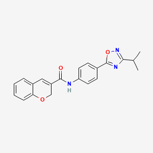 N-[4-(3-propan-2-yl-1,2,4-oxadiazol-5-yl)phenyl]-2H-chromene-3-carboxamide