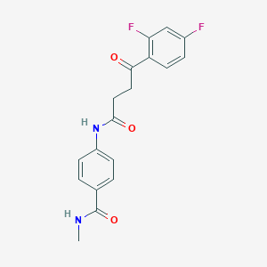 4-[[4-(2,4-difluorophenyl)-4-oxobutanoyl]amino]-N-methylbenzamide