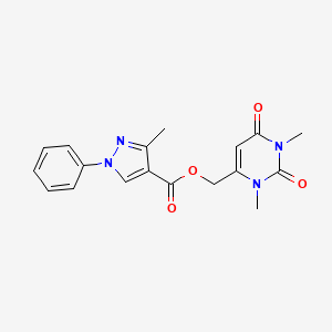 (1,3-Dimethyl-2,6-dioxopyrimidin-4-yl)methyl 3-methyl-1-phenylpyrazole-4-carboxylate