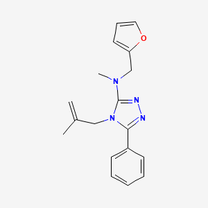 N-(furan-2-ylmethyl)-N-methyl-4-(2-methylprop-2-enyl)-5-phenyl-1,2,4-triazol-3-amine