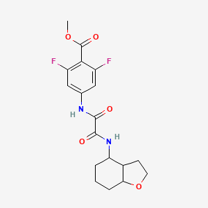 Methyl 4-[[2-(2,3,3a,4,5,6,7,7a-octahydro-1-benzofuran-4-ylamino)-2-oxoacetyl]amino]-2,6-difluorobenzoate