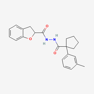 N'-[1-(3-methylphenyl)cyclopentanecarbonyl]-2,3-dihydro-1-benzofuran-2-carbohydrazide