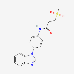 N-[4-(benzimidazol-1-yl)phenyl]-3-methylsulfonylpropanamide