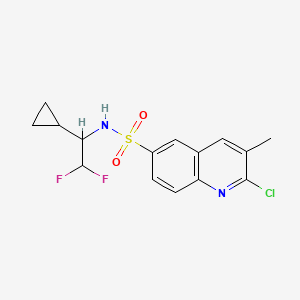 2-chloro-N-(1-cyclopropyl-2,2-difluoroethyl)-3-methylquinoline-6-sulfonamide