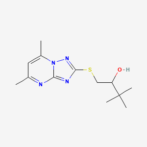 1-[(5,7-Dimethyl-[1,2,4]triazolo[1,5-a]pyrimidin-2-yl)sulfanyl]-3,3-dimethylbutan-2-ol