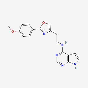 N-[2-[2-(4-methoxyphenyl)-1,3-oxazol-4-yl]ethyl]-7H-pyrrolo[2,3-d]pyrimidin-4-amine