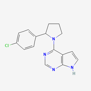 4-[2-(4-chlorophenyl)pyrrolidin-1-yl]-7H-pyrrolo[2,3-d]pyrimidine