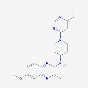 N-[1-(6-ethylpyrimidin-4-yl)piperidin-4-yl]-6-methoxy-3-methylquinoxalin-2-amine