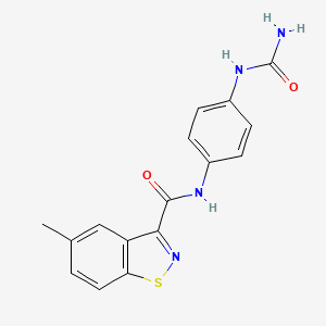 N-[4-(carbamoylamino)phenyl]-5-methyl-1,2-benzothiazole-3-carboxamide