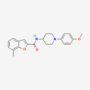 molecular formula C22H24N2O3 B7420729 N-[1-(4-methoxyphenyl)piperidin-4-yl]-7-methyl-1-benzofuran-2-carboxamide 