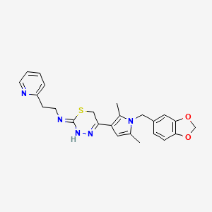 5-[1-(1,3-benzodioxol-5-ylmethyl)-2,5-dimethylpyrrol-3-yl]-N-(2-pyridin-2-ylethyl)-3,6-dihydro-1,3,4-thiadiazin-2-imine