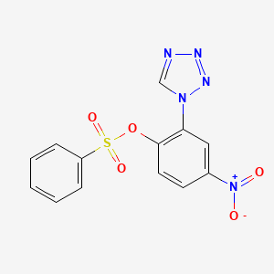 [4-Nitro-2-(tetrazol-1-yl)phenyl] benzenesulfonate