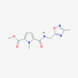 Methyl 1-methyl-5-[(3-methyl-1,2,4-oxadiazol-5-yl)methylcarbamoyl]pyrrole-2-carboxylate