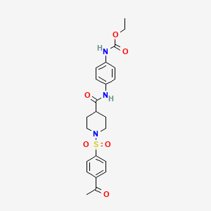 ethyl N-[4-[[1-(4-acetylphenyl)sulfonylpiperidine-4-carbonyl]amino]phenyl]carbamate