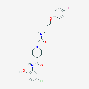 N-(5-chloro-2-hydroxyphenyl)-1-[2-[3-(4-fluorophenoxy)propyl-methylamino]-2-oxoethyl]piperidine-4-carboxamide