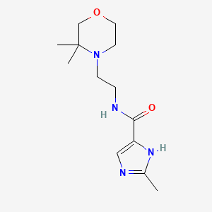 N-[2-(3,3-dimethylmorpholin-4-yl)ethyl]-2-methyl-1H-imidazole-5-carboxamide