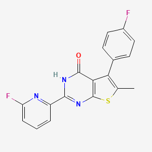 5-(4-fluorophenyl)-2-(6-fluoropyridin-2-yl)-6-methyl-3H-thieno[2,3-d]pyrimidin-4-one