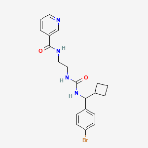 N-[2-[[(4-bromophenyl)-cyclobutylmethyl]carbamoylamino]ethyl]pyridine-3-carboxamide