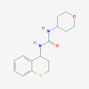 molecular formula C15H20N2O2S B7420966 1-(3,4-dihydro-2H-thiochromen-4-yl)-3-(oxan-4-yl)urea 