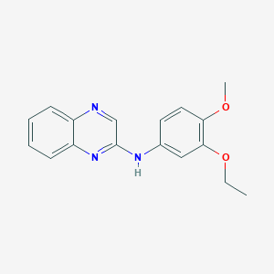 molecular formula C17H17N3O2 B7421026 N-(3-ethoxy-4-methoxyphenyl)quinoxalin-2-amine 