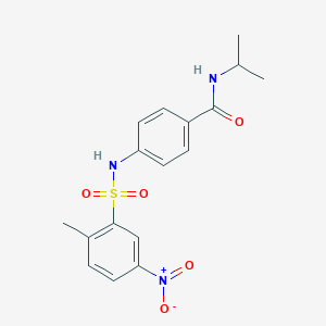 4-[(2-methyl-5-nitrophenyl)sulfonylamino]-N-propan-2-ylbenzamide