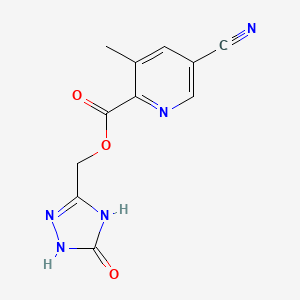 (5-Oxo-1,4-dihydro-1,2,4-triazol-3-yl)methyl 5-cyano-3-methylpyridine-2-carboxylate