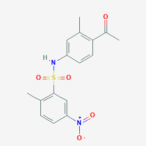 N-(4-acetyl-3-methylphenyl)-2-methyl-5-nitrobenzenesulfonamide