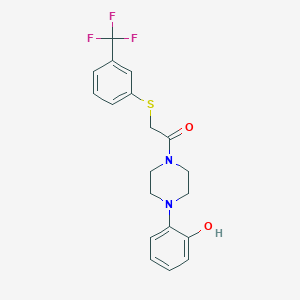 1-[4-(2-Hydroxyphenyl)piperazin-1-yl]-2-[3-(trifluoromethyl)phenyl]sulfanylethanone