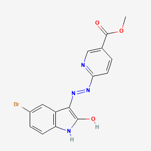 methyl 6-[(5-bromo-2-hydroxy-1H-indol-3-yl)diazenyl]pyridine-3-carboxylate