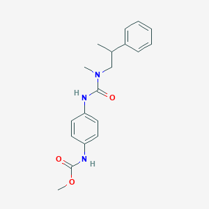 molecular formula C19H23N3O3 B7421198 methyl N-[4-[[methyl(2-phenylpropyl)carbamoyl]amino]phenyl]carbamate 