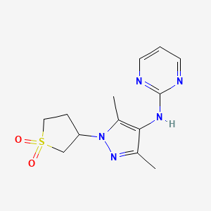 N-[1-(1,1-dioxothiolan-3-yl)-3,5-dimethylpyrazol-4-yl]pyrimidin-2-amine