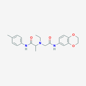 2-[[2-(2,3-dihydro-1,4-benzodioxin-6-ylamino)-2-oxoethyl]-ethylamino]-N-(4-methylphenyl)propanamide