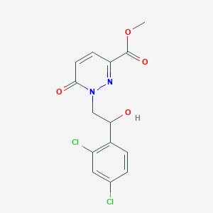 molecular formula C14H12Cl2N2O4 B7421257 Methyl 1-[2-(2,4-dichlorophenyl)-2-hydroxyethyl]-6-oxopyridazine-3-carboxylate 