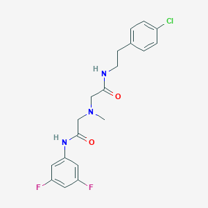 N-[2-(4-chlorophenyl)ethyl]-2-[[2-(3,5-difluoroanilino)-2-oxoethyl]-methylamino]acetamide