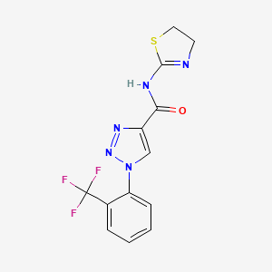 N-(4,5-dihydro-1,3-thiazol-2-yl)-1-[2-(trifluoromethyl)phenyl]triazole-4-carboxamide