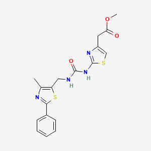 Methyl 2-[2-[(4-methyl-2-phenyl-1,3-thiazol-5-yl)methylcarbamoylamino]-1,3-thiazol-4-yl]acetate