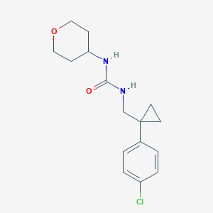 1-[[1-(4-Chlorophenyl)cyclopropyl]methyl]-3-(oxan-4-yl)urea