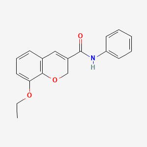 molecular formula C18H17NO3 B7421422 8-ethoxy-N-phenyl-2H-chromene-3-carboxamide 