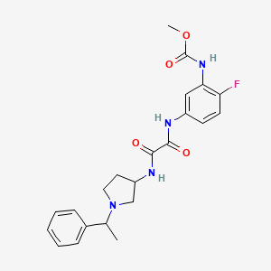 methyl N-[2-fluoro-5-[[2-oxo-2-[[1-(1-phenylethyl)pyrrolidin-3-yl]amino]acetyl]amino]phenyl]carbamate