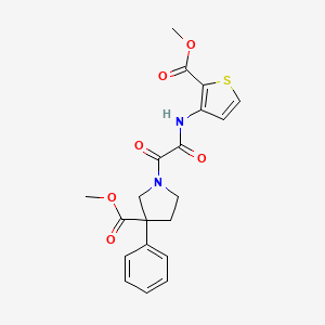 Methyl 1-[2-[(2-methoxycarbonylthiophen-3-yl)amino]-2-oxoacetyl]-3-phenylpyrrolidine-3-carboxylate