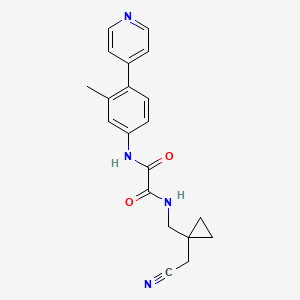 molecular formula C20H20N4O2 B7421506 N-[[1-(cyanomethyl)cyclopropyl]methyl]-N'-(3-methyl-4-pyridin-4-ylphenyl)oxamide 